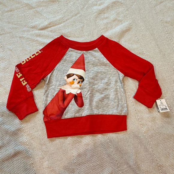 Elf On The Shelf Toddler Baby Long Sleeve Christmas Shirt NWT 18m - Picture 2 of 4